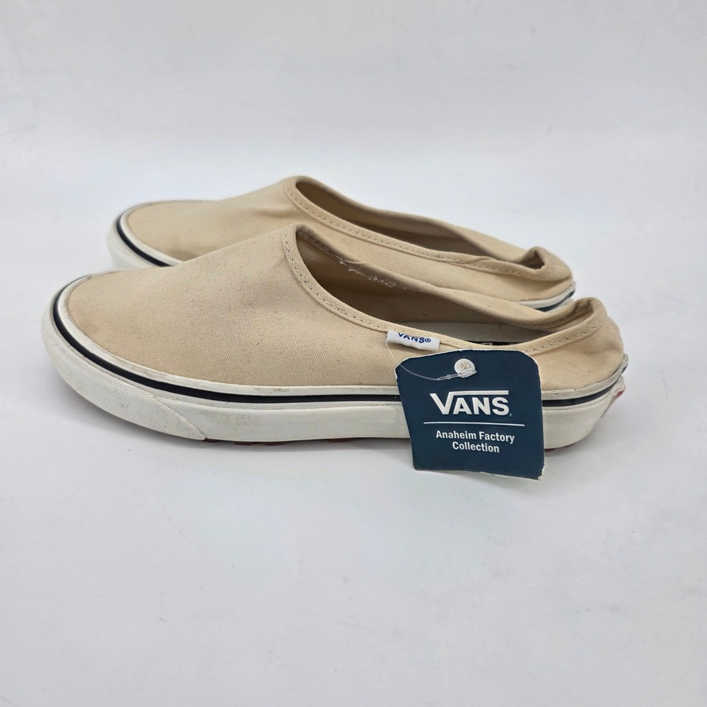 Vans Anaheim Factory Style 17 Mule Slip On Tan Canvas Shoes 6.5‎ 8.0